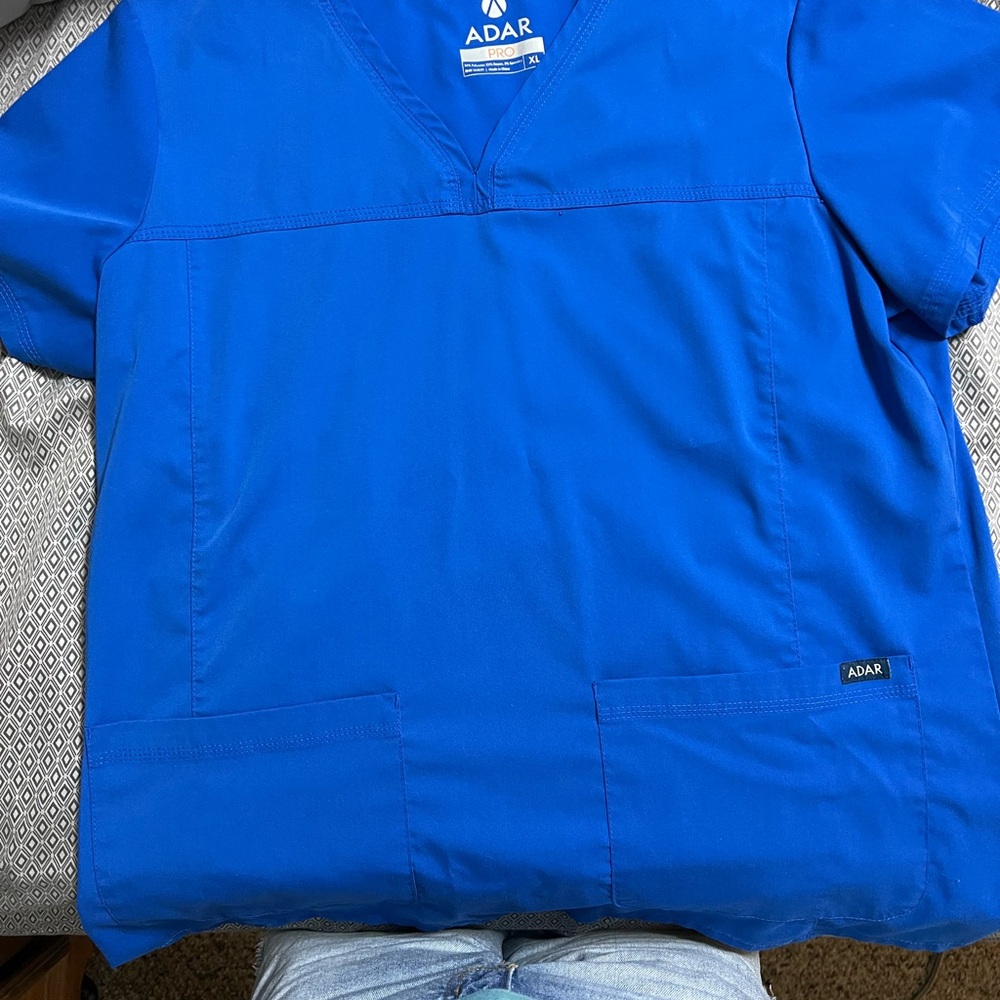 Adar Blue Scrub Top